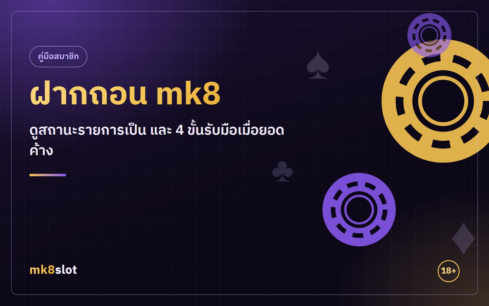 ฝากถอน mk8 หน้าสถานะรายการในบัญชี